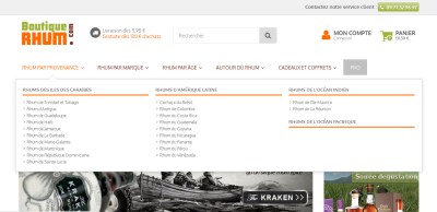 nouvelle page d'accueil boutique rhum.com