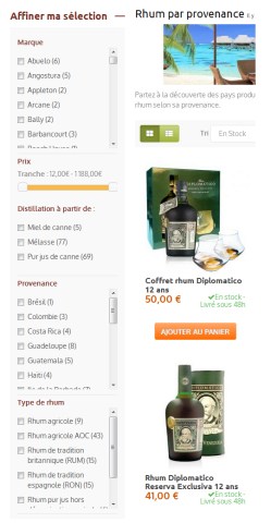 caracteristiques rhums